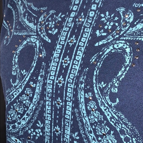 🦋 Navy Blue Stretch Knit Tunic - Picture 3 of 8